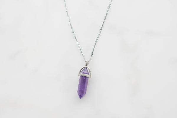 Purple Gemstone Necklace